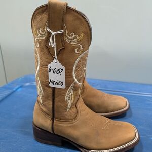 Tan Leather Cowboy Boots